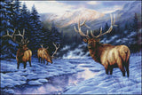 Needlework Crafts Full Embroidery DIY Counted Cross Stitch Kits Winter Elk Model