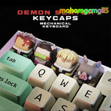 Demon Slayer Resin Keycap 4pcs Set Key Caps Collect Gift For Mechanical Keyboard Model