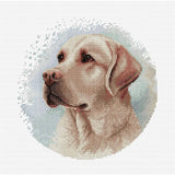 Luca-S counted cross stitch kit with hoop "The Labrador", 16x16cm, DIY Model