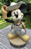 Vintage Disney 22¡± Two-Gun Cowboy Mickey Mouse Big Fig Resin Statue Display FLAW Model