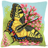 Vervaco stamped cross stitch kit cushion Butterfly II, DIY Model