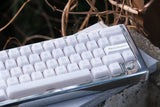 80Retros First Snow Keycap Set ¨C Translucent White Cherry Profile - Full Set Model