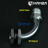DIY Turbo Oil Return Drain Pipe Adapter Fitting Kit to Oil Pan Sump 90Deg 10AN Model