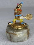 1992 Ron Lee Happy Clown Sculpture Figurine Tennis Clown Model