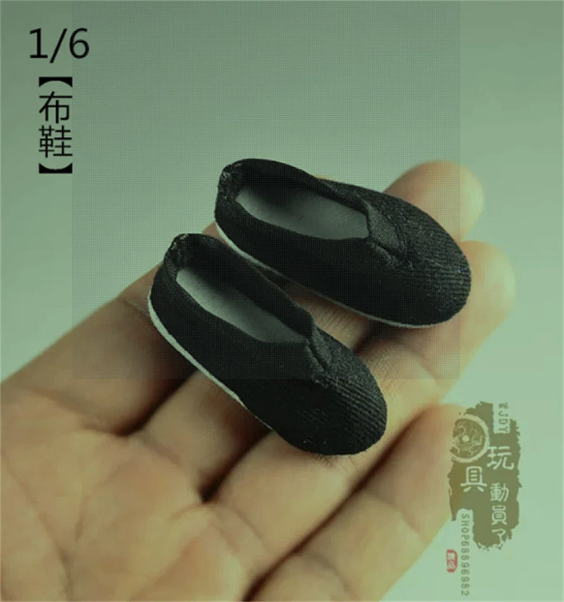 1/6 Ancient  man Shoes monk  1/6 ScaleClassical Male ShoesFabric Model toy Model
