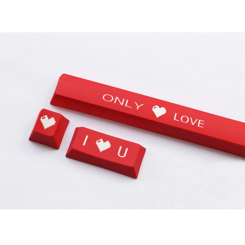 Red Dye subbed Red ESC Spacebar Enter Keycap 6.25U Modifiers For Cherry Keeb Model