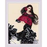 Riolis Cross Stitch Kit Dancer with a Fan 1914 Model