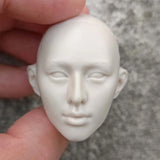 1/6 Unpainted Fan Bingbing Head Sculpt Model Fit 12in Figures Model