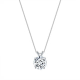 2.75 Ct Round 14K White Gold Lab Created Grown Diamond Pendant Necklace 16" Charms