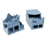 Outland Models Military Scenery Structure Destroyed City House Set B 1:144 Model
