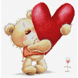 Luca-S counted cross stitch kit "Big Heart", 18x19cm, DIY Model