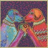 Heartfelt Dogs Cross Stitch Kit Mill Hill 2025 Laurel Burch LB142512 Model
