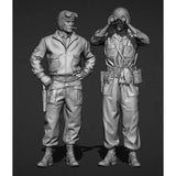 1/35 Resin Figure WWII US Army Tank Crew 2 Figures Unassembled Unpainted Model