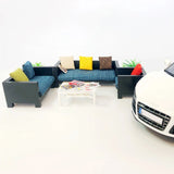 1/18 Diorama Car Garage Sofa Table Furniture Seat Model Scene Display Prop Model Model