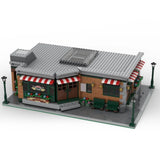 Modubrix Mocs Bricks Bar Floor Model Street Scene 1952 pcs Building Toys Kits Model