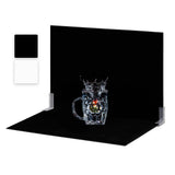 Backdrop Board Light-Absorption Black Flocked Cloth White Paper Photo Small Prop Model