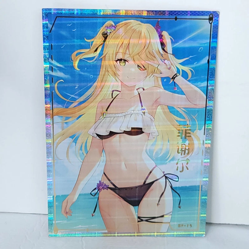 Fischl Double Sided Oversized Waifu Card Premium A4 Wall Art Board 11" x 8.5" Model