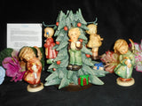 HUMMELS 755/0 HEAVENLY ANGELS ROSE/GREEN + TIS THE SEASON TREE DISPLAY + 4 ORNS Model