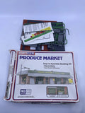 Life-Like HO Scale Produce Market Bldg Model Kit #1358 Made in Denmark Model