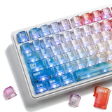 Hkfos XVX Colorful Clear Keycaps, Transparent Keyboard Keycaps 60 75 100 Perc... Model