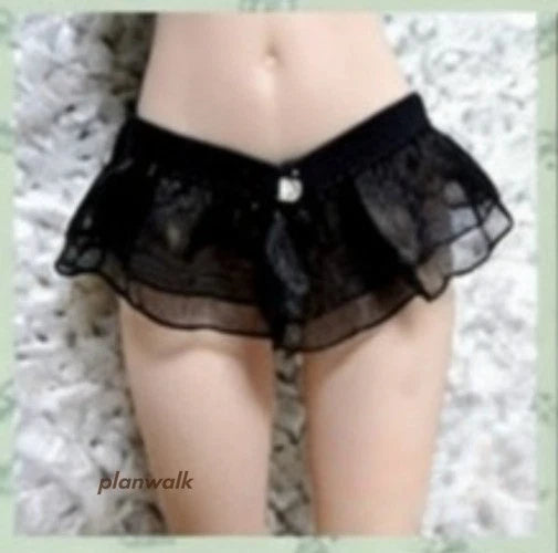 12" Action Figure Lady Female Micro Mini Ruffled Skirt 1/6 Soldier Model Model