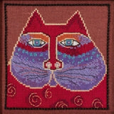 Cross Stitch Kit ~ Laurel Burch / Mill Hill Red Cat #LB30-5115 (AIDA) Model