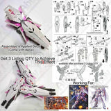 for MG 1/100 Unicorn Destroy mode OVA ver ka Shield+Beam Gatling Gun+Decal EX Model