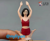 1/18 Miniatures Sport Exercise Girl Scene Props Figures Model For Cars Vehicles Model