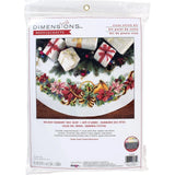 Counted Cross Stitch Tree Skirt Kit Holiday Harmony 11 Count White Aida 45 Model