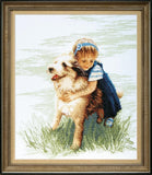 Cross Stitch "A Close Friend" Embroidery Kit Unprinted ??anvas Crystal Art Model