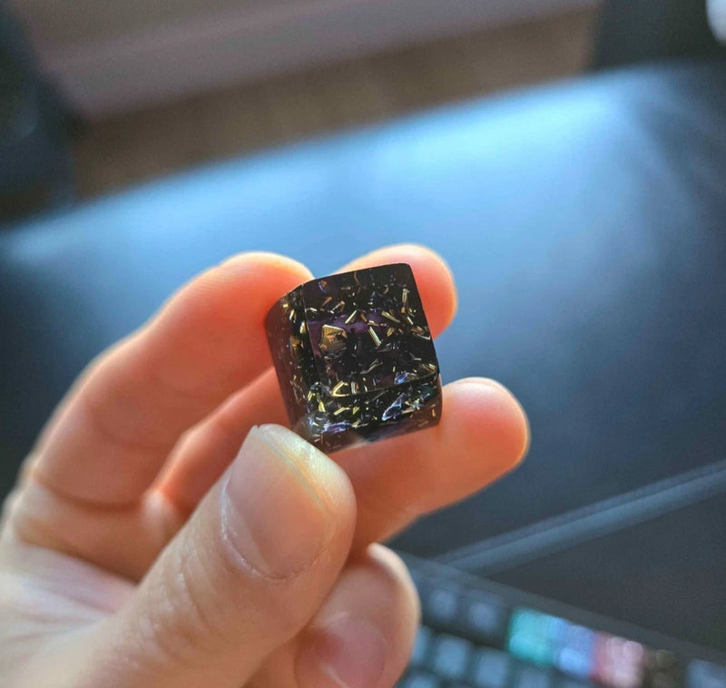 Artisan Resin Glitter Handmade Keycaps Custom SA R1 Profile Model