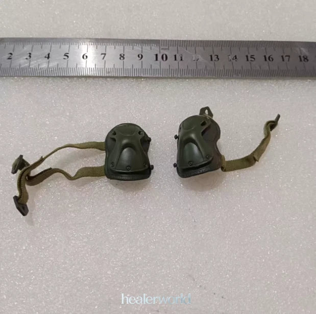 1Pair Green Kneepad Model For Anti Tank Soldier 12" Action Figure 1/6 Model