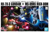 1/144 HGUC G-3 Gundam VS Char's Custom Rick Dom Set "Mobile Suit Gundam" Model