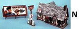N Scale - Ernie's Gas Station - Wood, **Laser-cut Building KIT** #BLN-081 Model