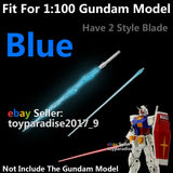 Led Beam Saber Lightsaber Sword Blade Fit 1/100 MG RE Gundam Model Blue Model