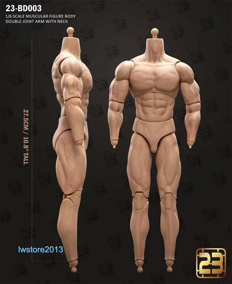 23Toys 1/6 23-BD003 Muscular 12inch Male Action Figure Body Model For HT PH Head Model