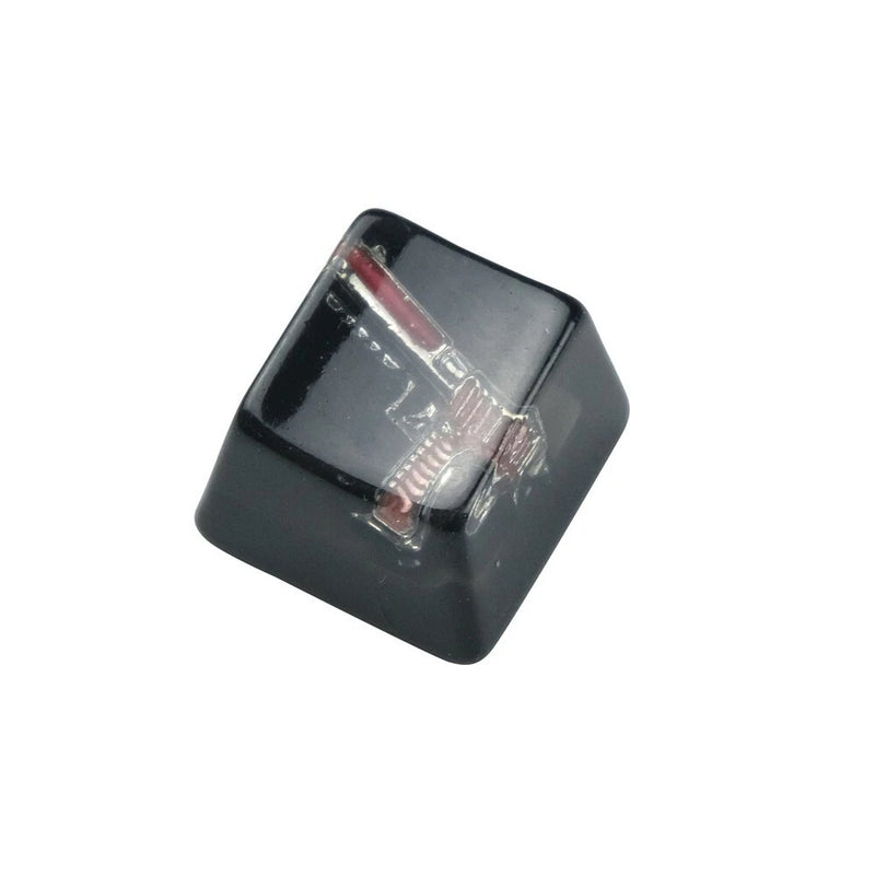 Handcraft Resin ESC Cool Keycap Red Gun for Mechanical Keyboard R4 Height Model