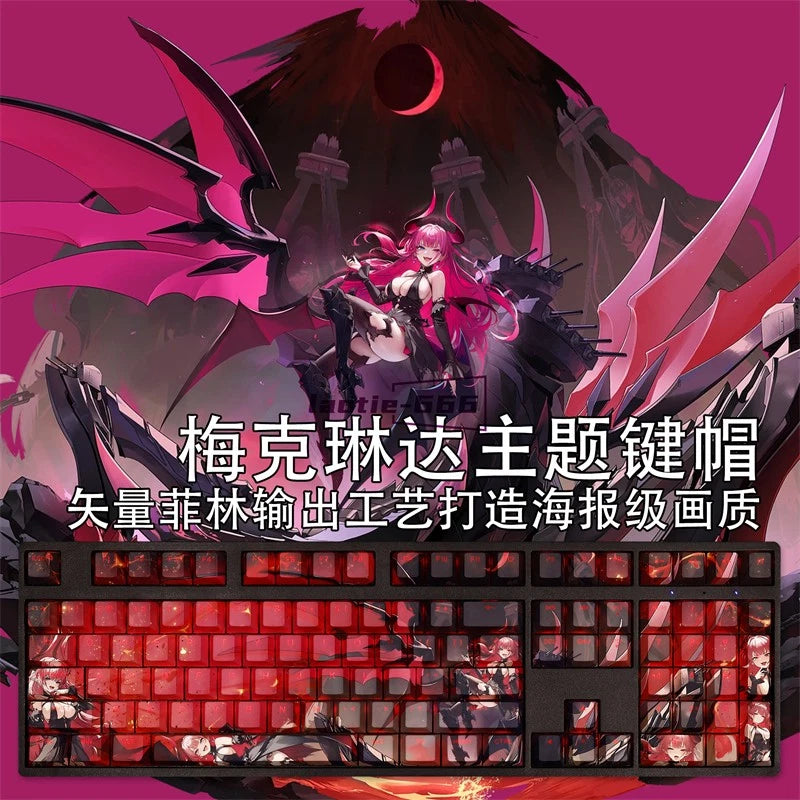 Azur Lane KMS Mecklenbur Keycaps Dye-sub PBT 108 Keys New for Cherry MX Keyboard Model