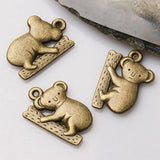 10pcs antiqued bronze color  koala bear design  charms  EF3375 Charms
