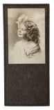Antique Photo on Board of Cute Little Girl Fascinator in Blonde Curly Hair ID'd Model