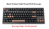 Handmade OEM Black Walnut Solid Wood Keycaps for Cherry MX Mechanical Keyboard Model
