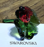 ?? Swarovski Crystal 2024 "Idyllia", Red Ladybug on a Green Clover Figurine NIB Model