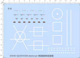 1/350 USN Kidd-class destroyer USS Kidd Markings Model Kit Water Slide Decal Model