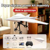 DIY Electric RC Paper Airplane Kit with Gyro Stabilizer Toy for Kids Model