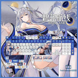 Azur Lane Shinano Anime Keycaps New PBT Dye-sub 124 Keys for Cherry MX Keyboard Model