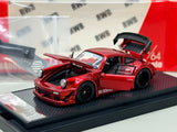 FG 1:64 Red RWB 930 Sports Full Open Diecast Model Car Model