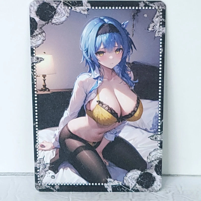 Eula Bed Time Waifu Card Anime Girl Wall Art Oversized Board A5 Model