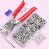 100 Sets  Metal Snaps Buttons, Five Claw Buckle Installation Plier Tool Set, Sna Model