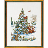 Eva Rosenstand counted cross stitch kit "Animals in the wood", 30x40cm, DIY Model