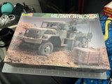 Revell 1/32 Scale Military Wrecker Model Kit #8305 Partial Assembly! Model